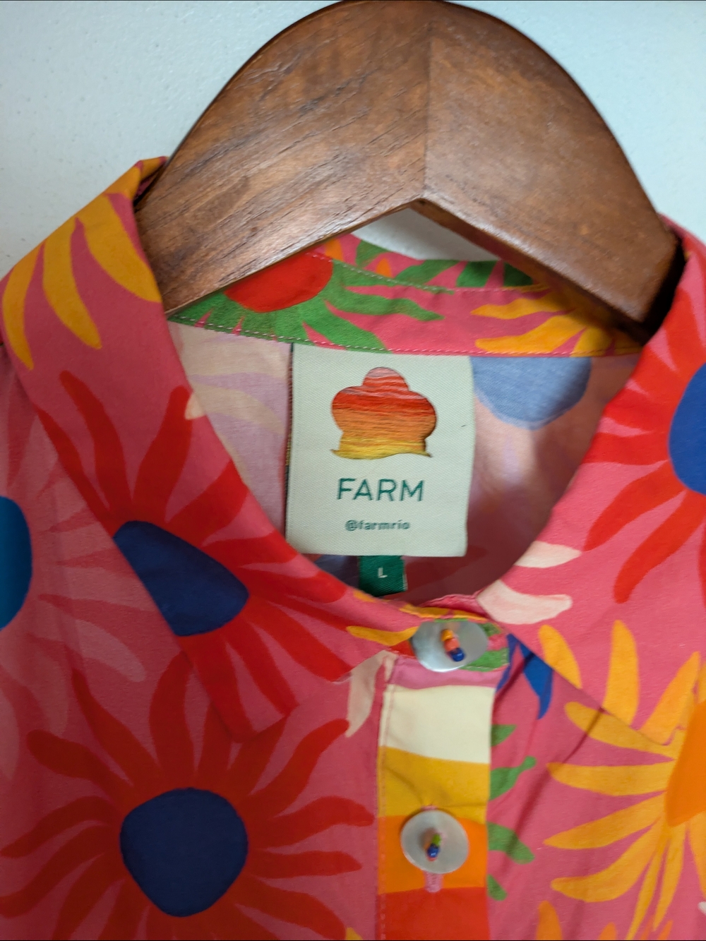 Farm Rio Rainbow Floral Midi Dress | Worn Once | Excellent Condition - Picture 4 of 7